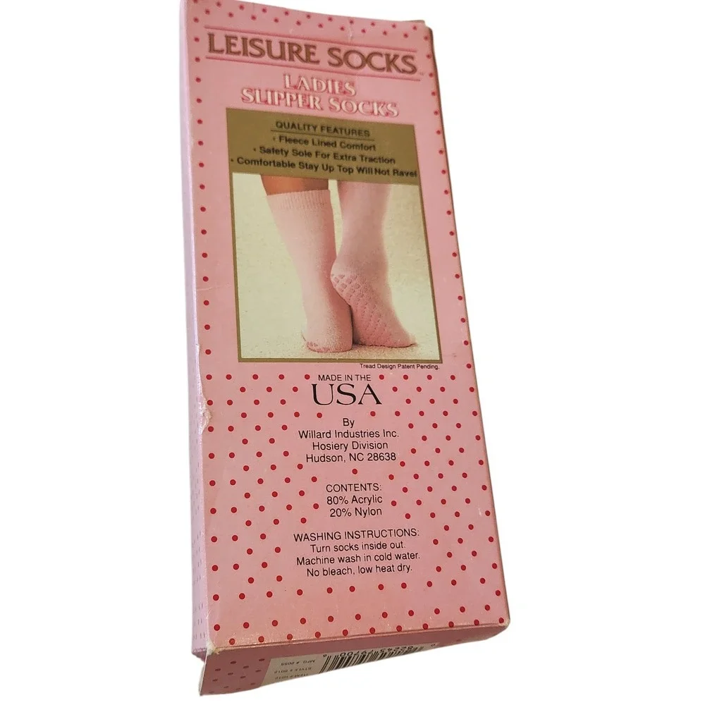Ladies Leisure Socks Slipper Socks Pink Diamond‎ Pattern Fleece Lined Fits 9-11